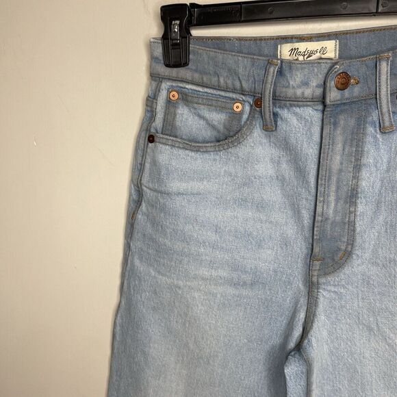 MADEWELL Jeans Women 26 Perfect Vintage Wide-Leg Crop Distressed Aged ND537 - Picture 5 of 15